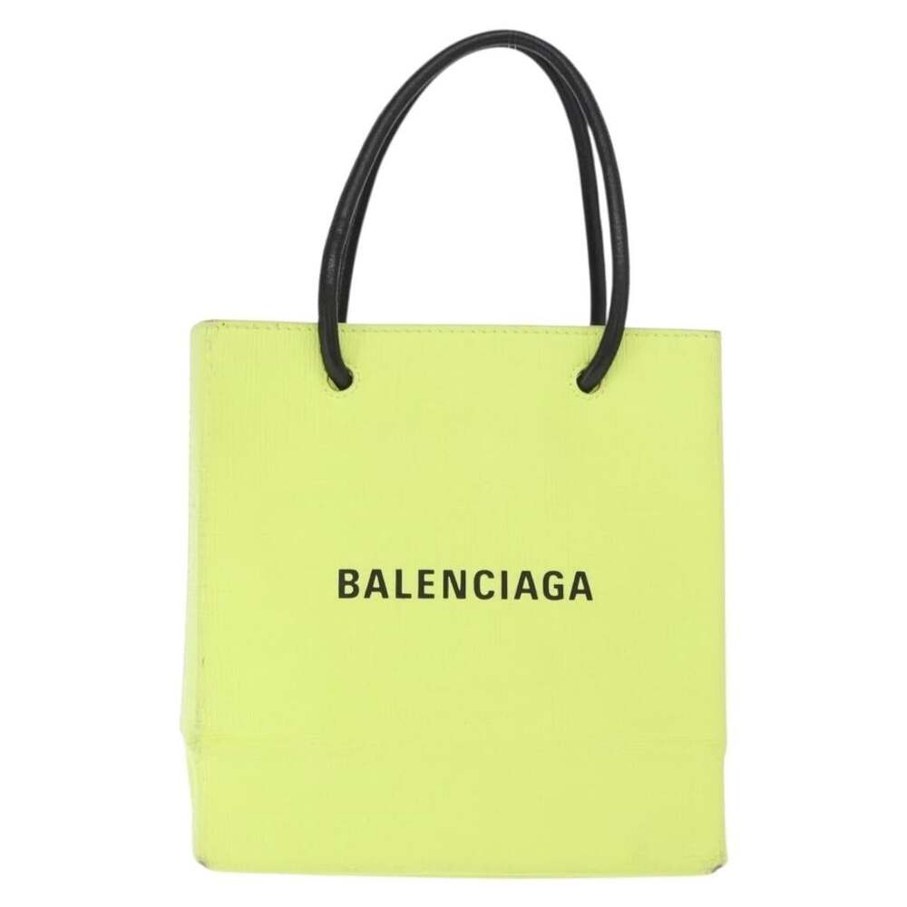 Balenciaga Leather Tote Bag Yellow